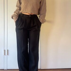 Elegant Black Wide Leg Pants